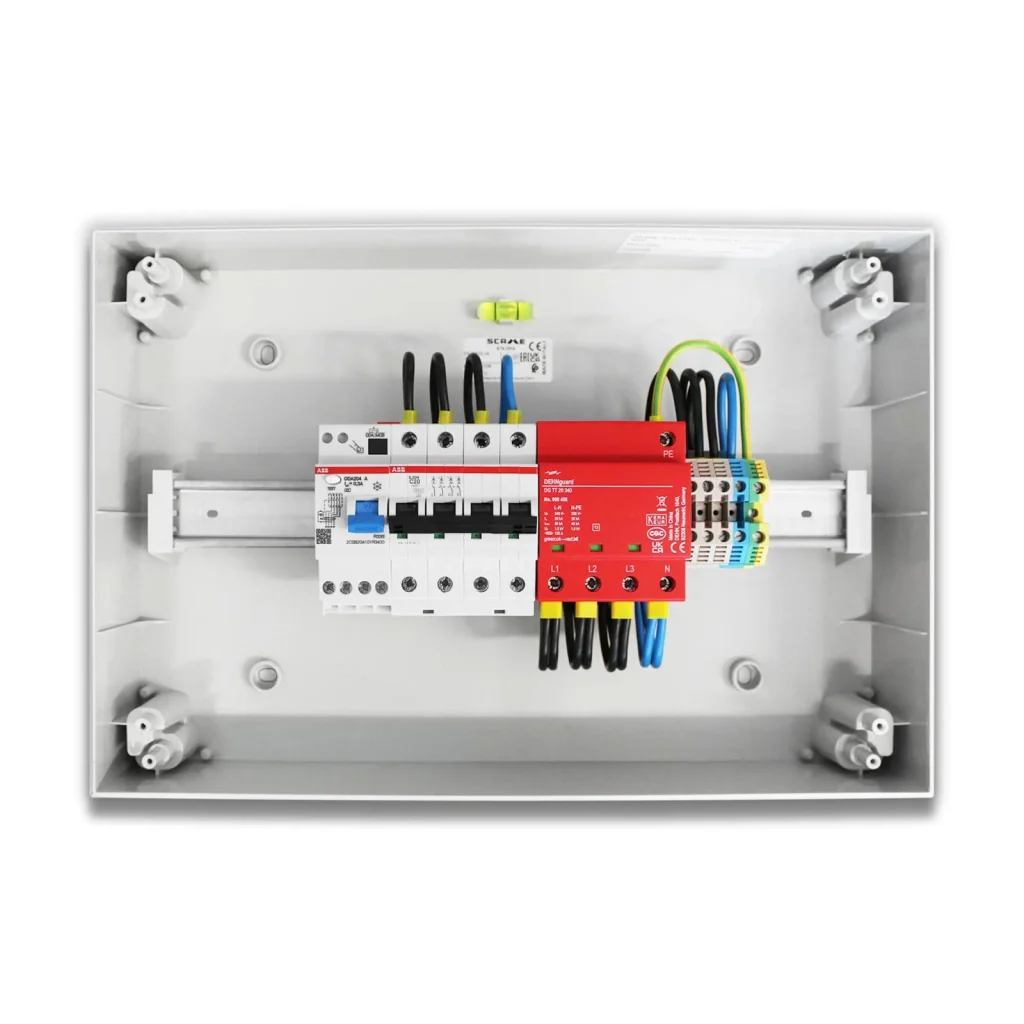 Quadro AC Trifase 10kW 20A 400V 8 Moduli Differenziale SPD IP65 - Image 2