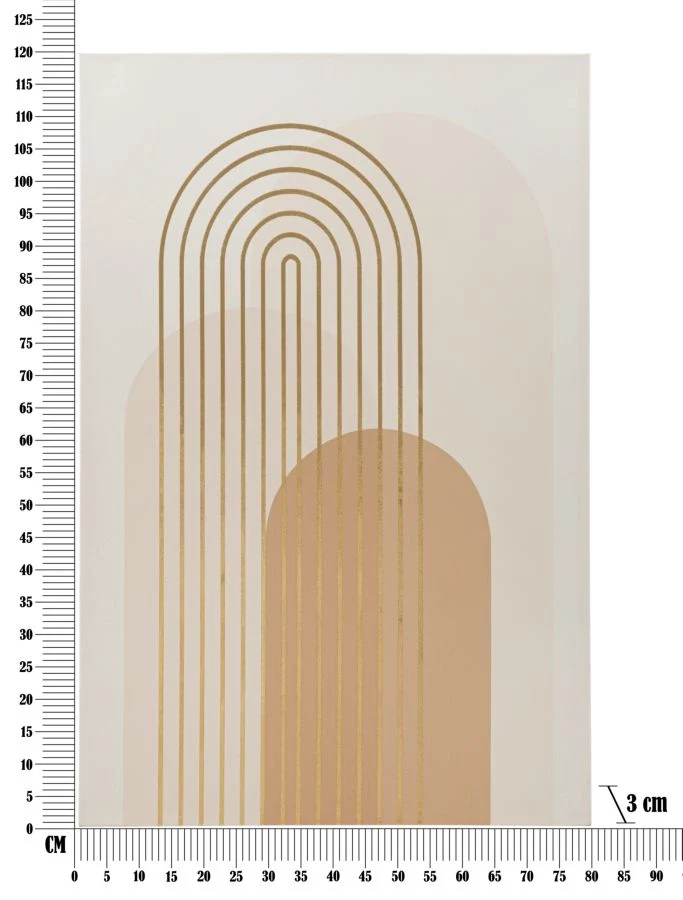 Quadro moderno, stampa dipinta oro 80x3x120cm Shine A - Image 6