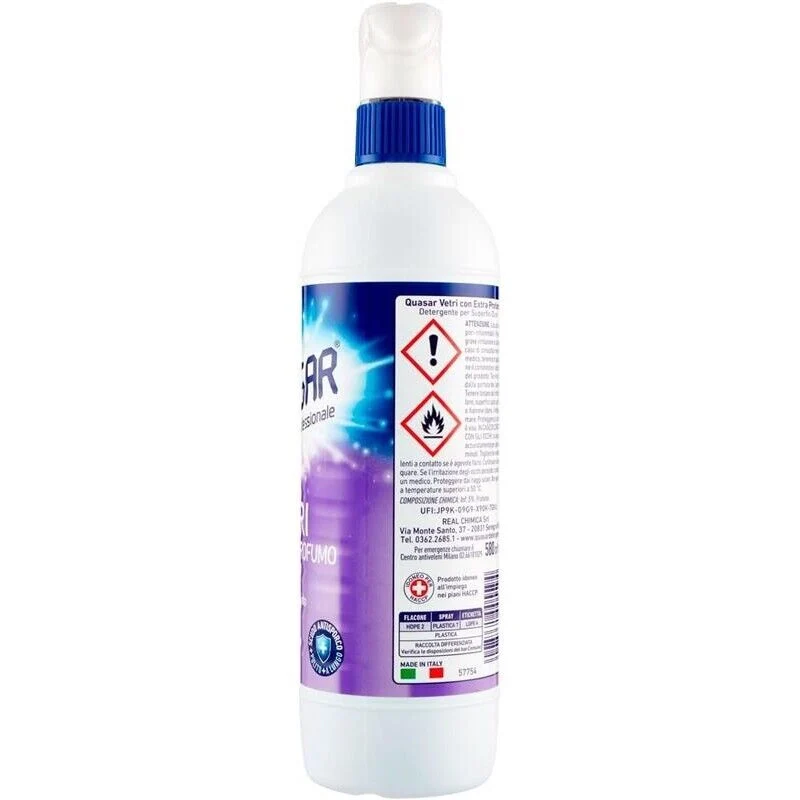 QUASAR SPRAY VETRI SET 2 PZ X 580 ML CON EXTRA PROFUMO NON LASCIA ALONI USO QUOTIDIANO - Image 3