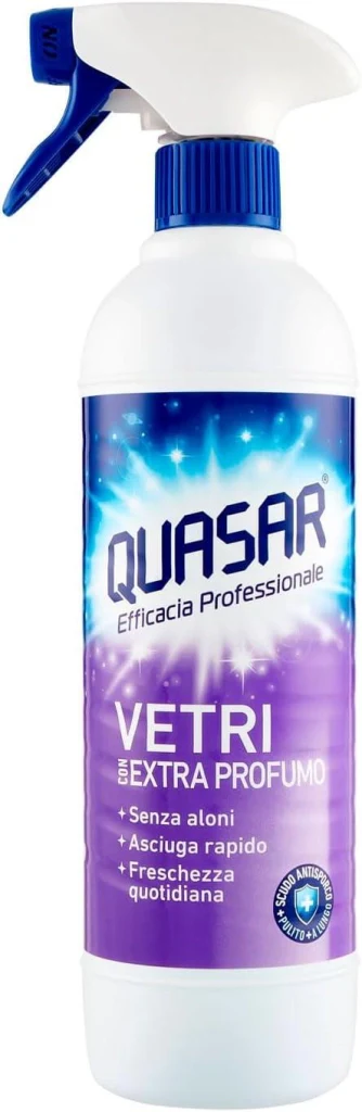 QUASAR SPRAY VETRI SET 2 PZ X 580 ML CON EXTRA PROFUMO NON LASCIA ALONI USO QUOTIDIANO - Image 5