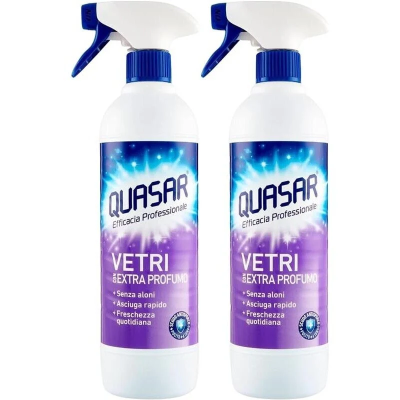 QUASAR SPRAY VETRI SET 2 PZ X 580 ML CON EXTRA PROFUMO NON LASCIA ALONI USO QUOTIDIANO - Image 7