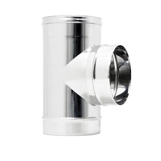 RACCORDO T 90 D.120MM INOX AISI 304 SPESSO 0.5MM