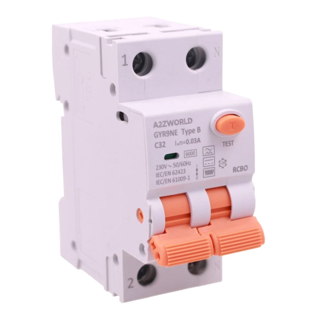 RCBO Interruttore Magnetotermico Differenziale Tipo B Curva C 1P+N 2M 6000A 30mA AC 230V IP20 Disponibili 16A 20A 25A 32A 40A (C32A)