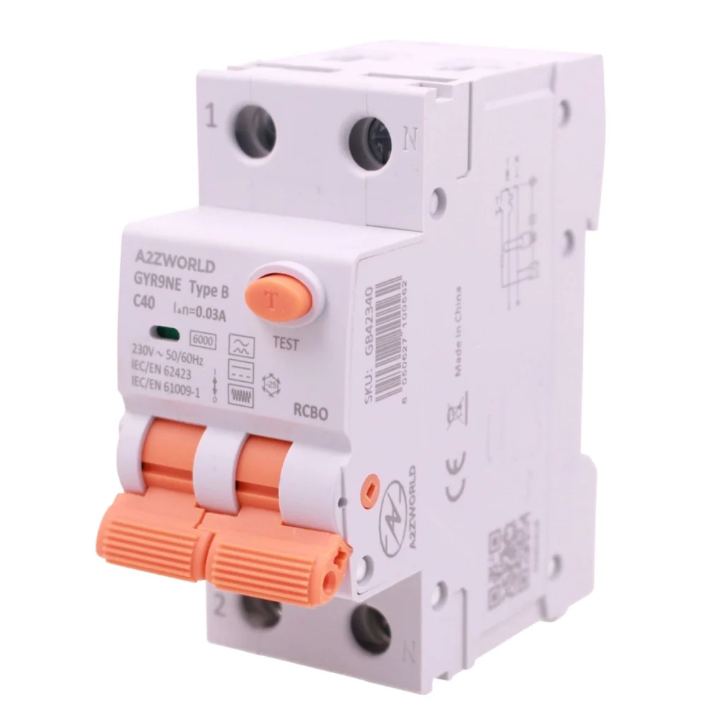 RCBO Interruttore Magnetotermico Differenziale Tipo B Curva C 1P+N 2M 6000A 30mA AC 230V IP20 Disponibili 16A 20A 25A 32A 40A (C40A) - Image 3