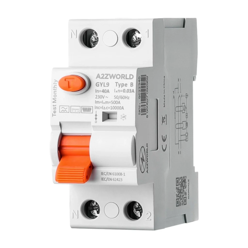 RCCB Interruttore Differenziale Puro Tipo B 1P+N 2M 10000A 30mA 40A AC 230V IP20 IEC61008-1 / IEC62423 GYL9 - Image 6
