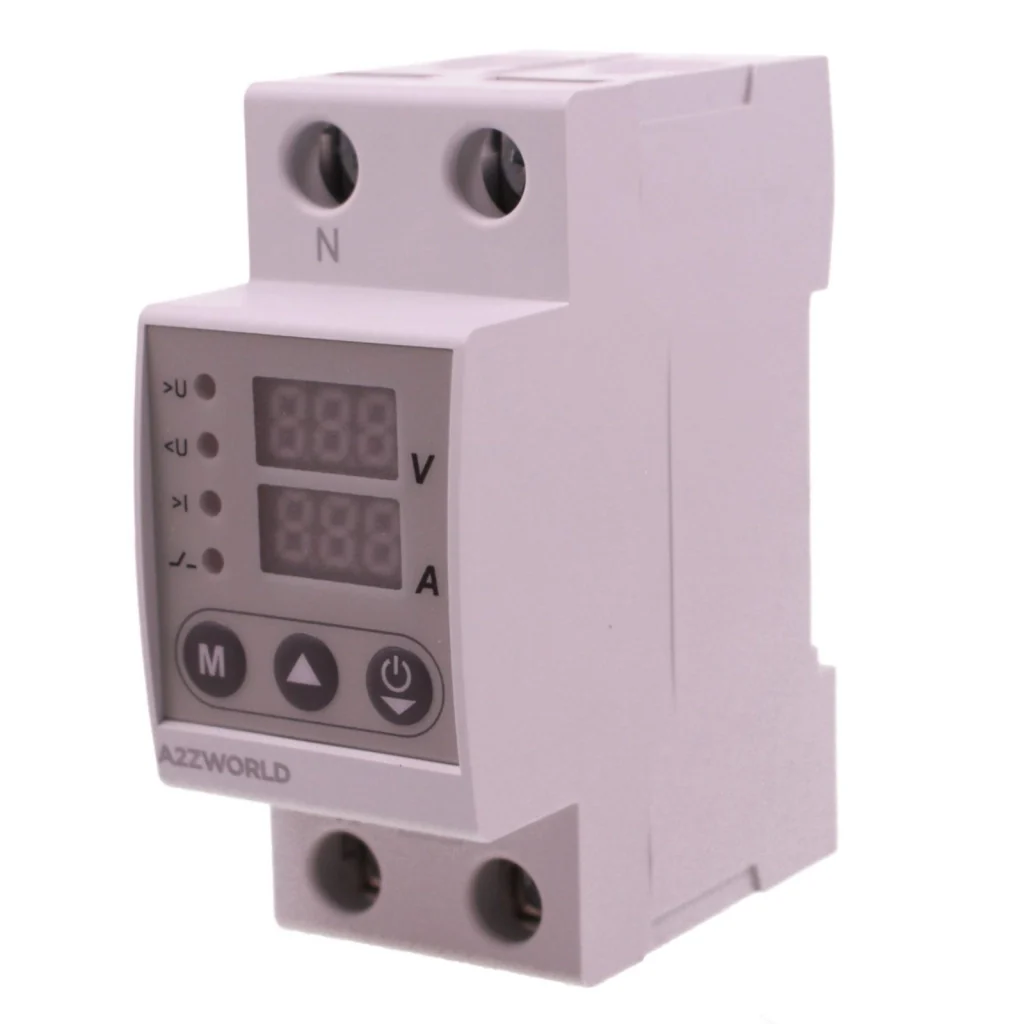Relè Monitoraggio e Protezione Tensione Corrente con Display, 2P Monofase 40A AC220V, Protezione Sovra/Sottotensione e Sovracorrente, Guida DIN, Ingresso da Sotto, GPS8-02 - Image 3