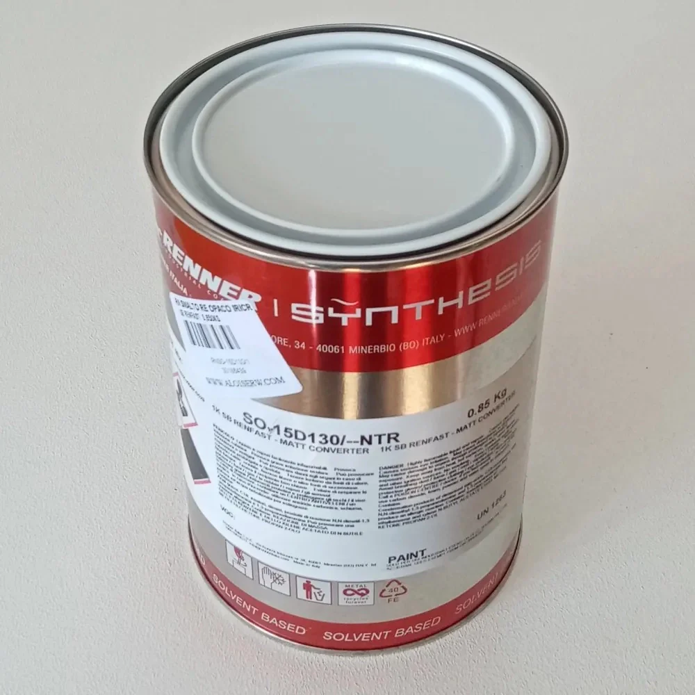 Renner renfast 1kg smalto opaco - tutti i ral 3000 - base nitro a rapida essiccazione, colore  ral 3031 - rosso oriente
