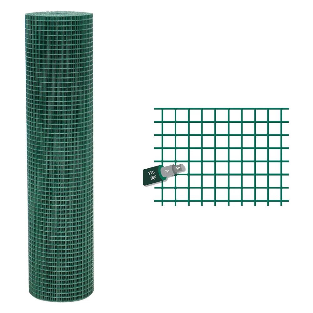 RETE ELETTROSALDATA PLASTIFICATA 12 x 12 Filo Ø mm. 1,2 - H. cm 80 x mt. 25  - SIDEX