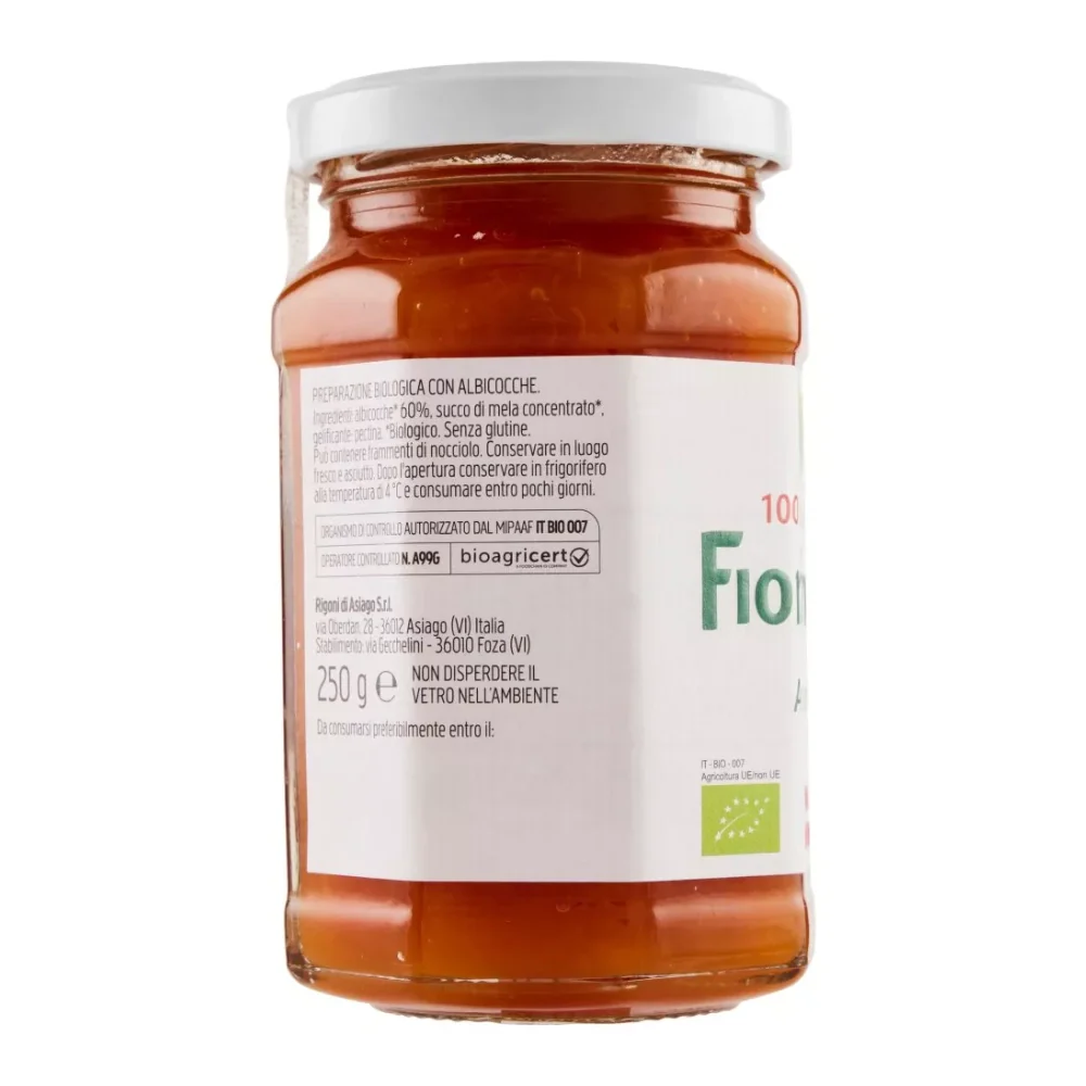 Rigoni di asiago fiordifrutta bio albicocche marmellata in vasetto da 250 grammi - Image 4