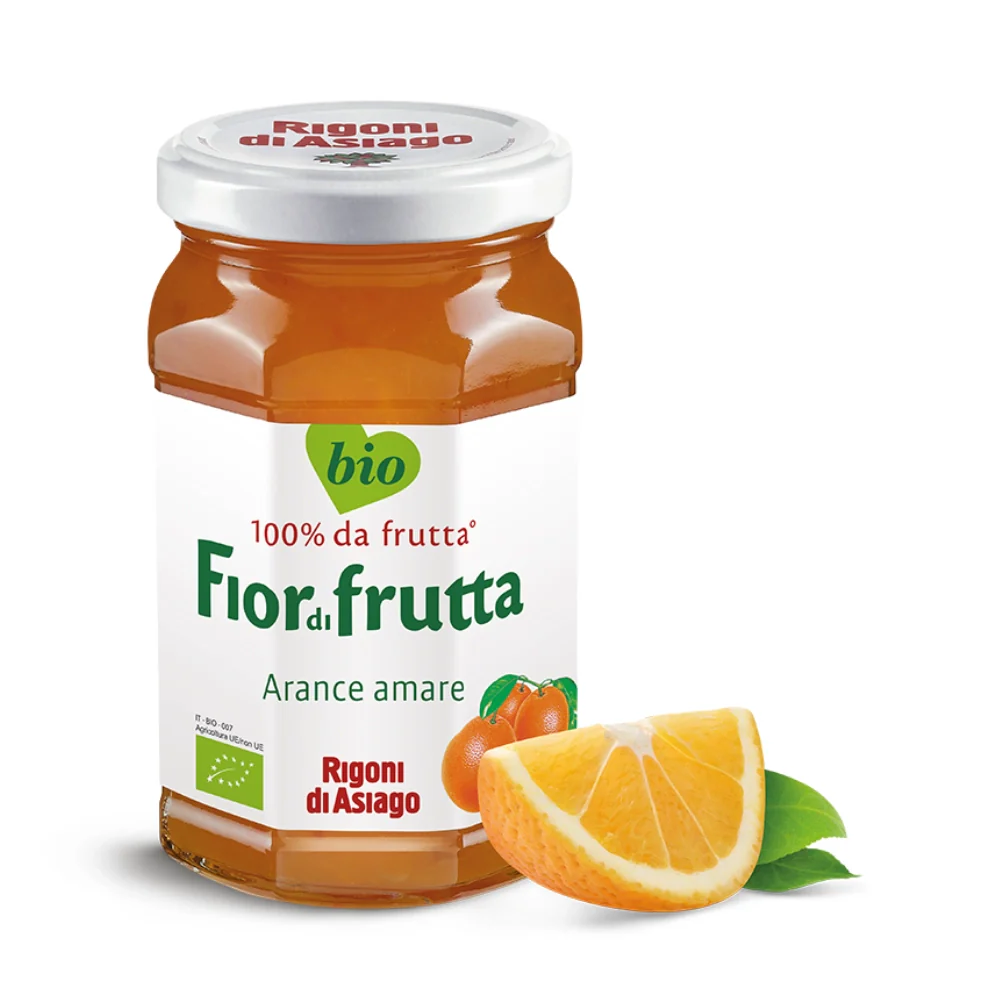 Rigoni di asiago fiordifrutta bio arance amare marmellata in vasetto da 260 grammi
