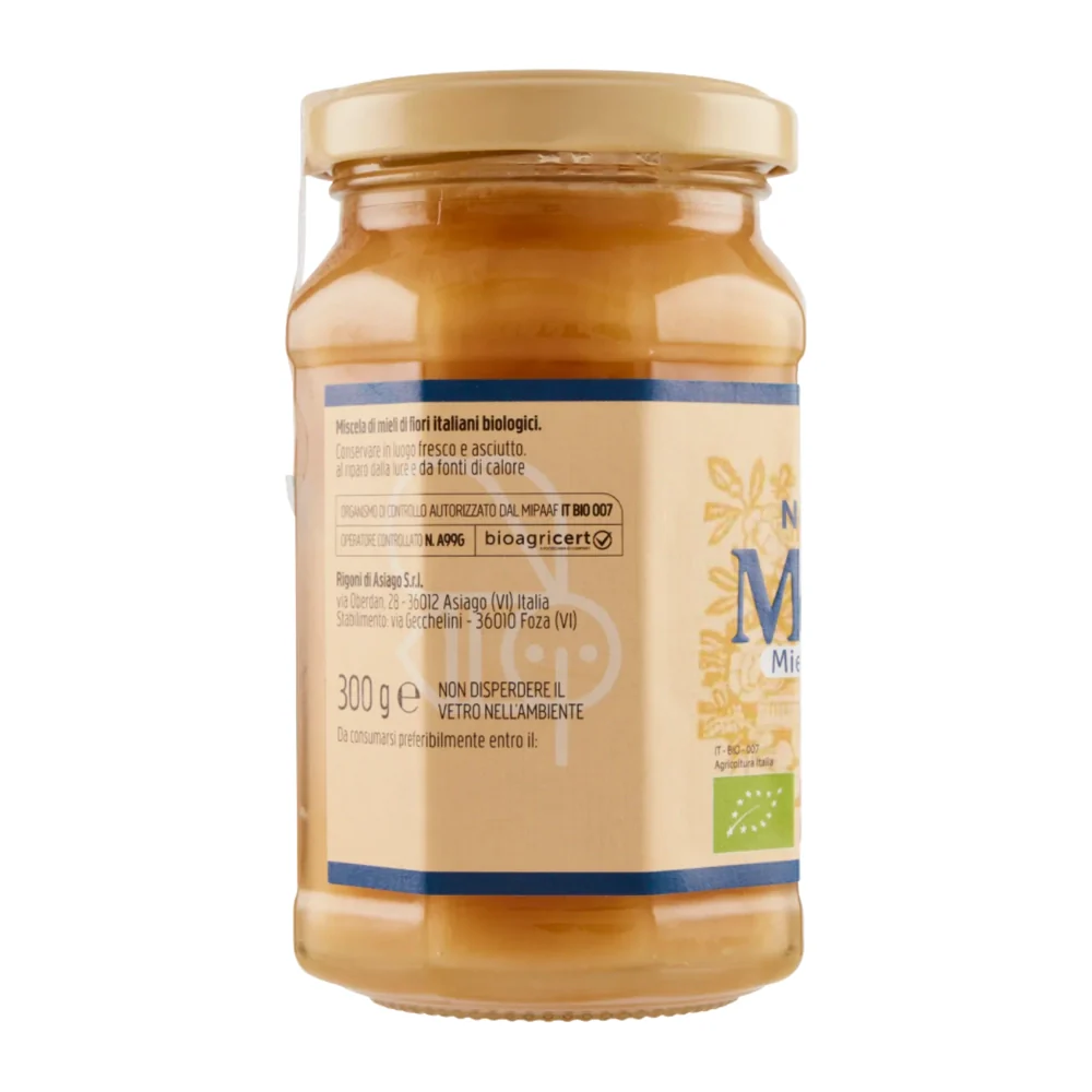 Rigoni di asiago mielbio miele italiano cremoso fiori vasetto vetro 300 grammi - Image 3