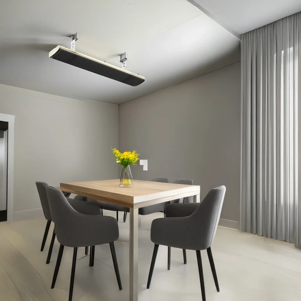 Riscaldatore Industriale a Infrarossi Mpc Algeciras Struttura In Alluminio Adatto Per Interni Ed Esterni Potenza 4000w Alimentazione 380v Lunghezza 200 Cm Modello Senza Telecomando - Image 4