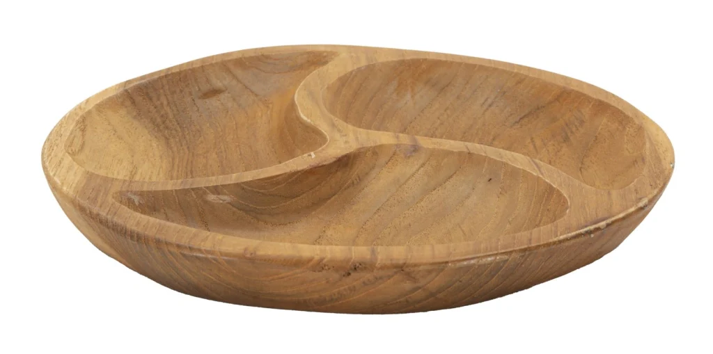 S/TASCHE 3 PARTI IN TEAK RIC. CM Ø 25,5X3  (PEZZI UNICI - NON RIP. IN SERIE)
