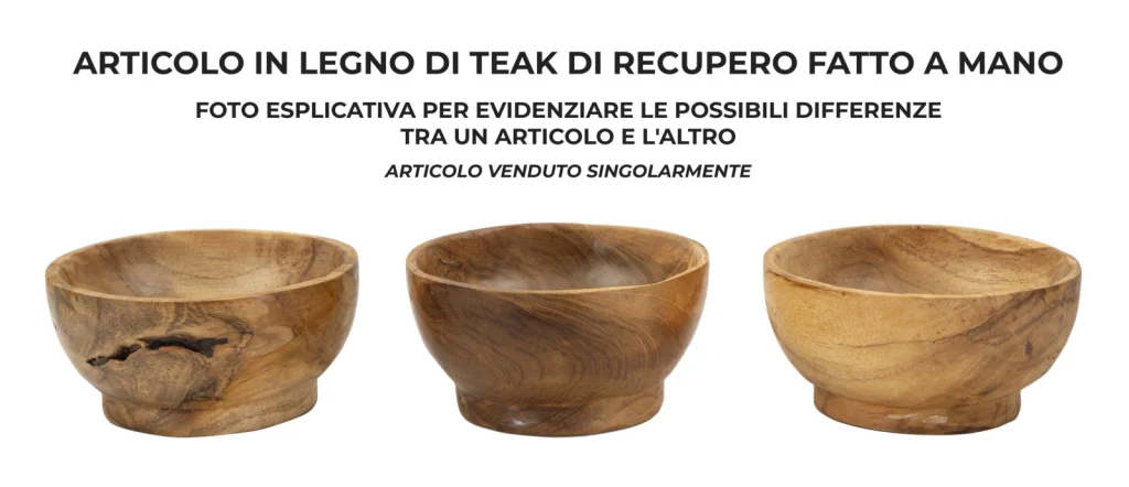 S/TASCHE BUTOT IN TEAK RIC. CM Ø 15X8  (PEZZI UNICI - NON RIP. IN SERIE) - Image 5