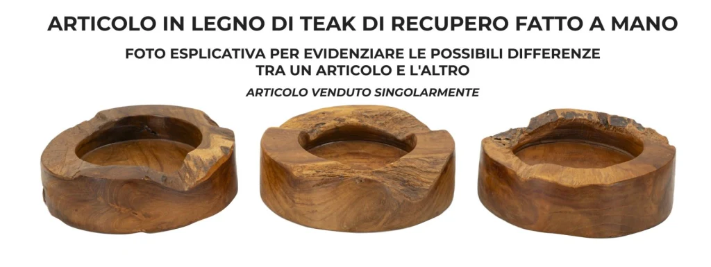 S/TASCHE ERUSI PLUS IN TEAK RIC.CM Ø 21X6 (PEZZI UNICI - NON RIP. IN SERIE) - Image 5