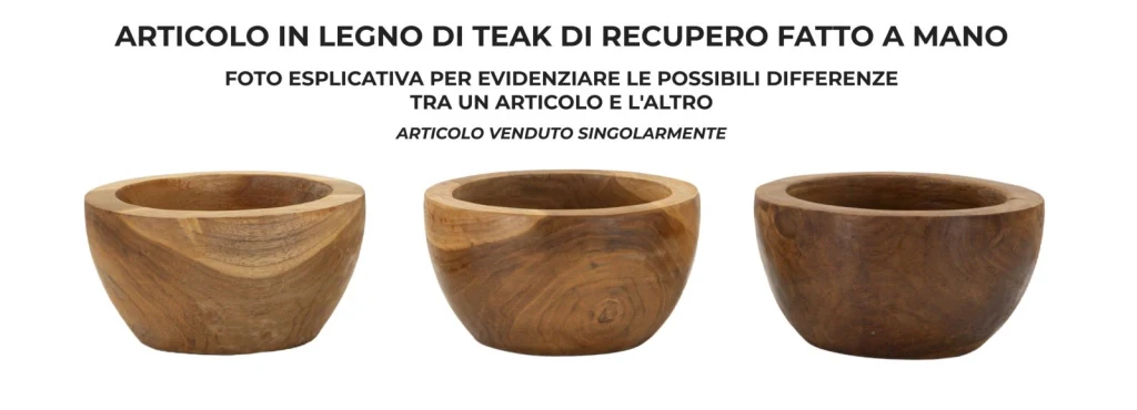 S/TASCHE ERUSI SIMPLE IN TEAK RIC.CM Ø15X9,5 (PEZZI UNICI-NON RIP.IN SERIE) - Image 5