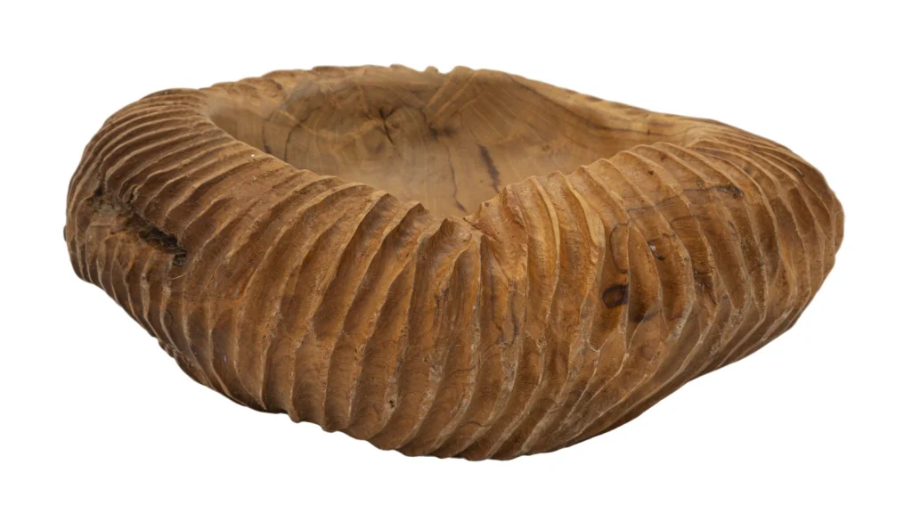 S/TASCHE GARIT IN TEAK RICICLATO CM Ø 32X11 (PEZZI UNICI - NON RIP. IN SERIE) - Image 3