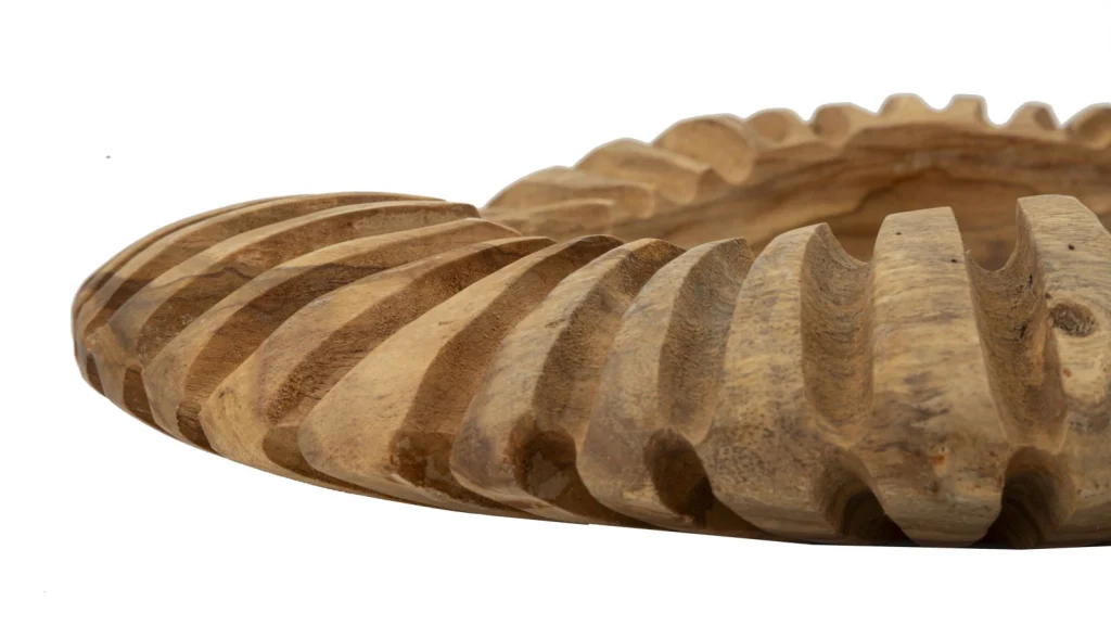 S/TASCHE GERIS IN TEAK RICICLATO CM Ø 35X7 (PEZZI UNICI - NON RIP. IN SERIE) - Image 4