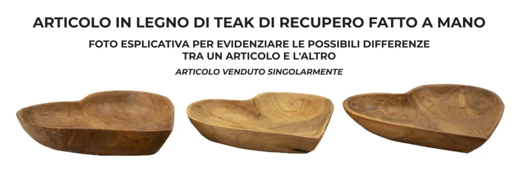 S/TASCHE KIHA IN TEAK RIC. CM 27X29X4 (PEZZI UNICI - NON RIP. IN SERIE) - Image 5
