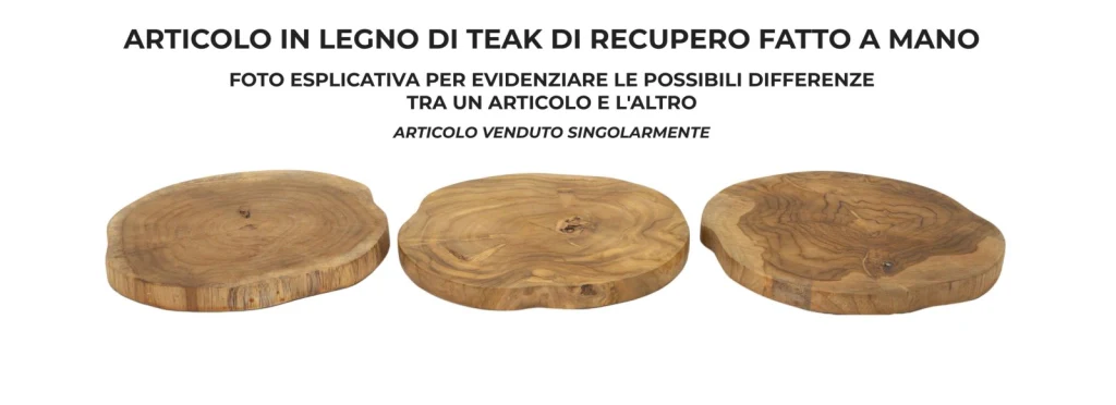 S/TASCHE POKON IN TEAK RIC. CM Ø 24X2 (PEZZI UNICI - NON RIP. IN SERIE) - Image 6