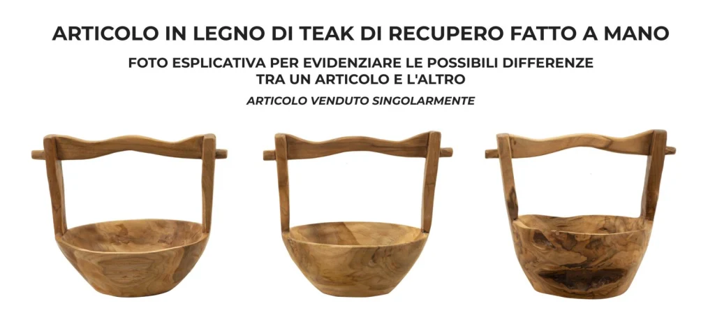 S/TASCHE TIMBO IN TEAK RICICLATO CM 32X25X27 (PEZZI UNICI - NON RIP. IN SERIE) - Image 6