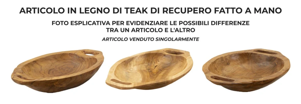 S/TASCHE WAN IN TEAK RICICLATO CM 37X26,5X7 (PEZZI UNICI - NON RIP. IN SERIE) - Image 5