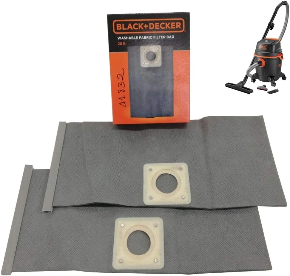 SACCHETTI RACCOGLIPOLVERE IN STOFFA per bidone aspiratutto lt. 20  - BLACK DECKER - Image 3