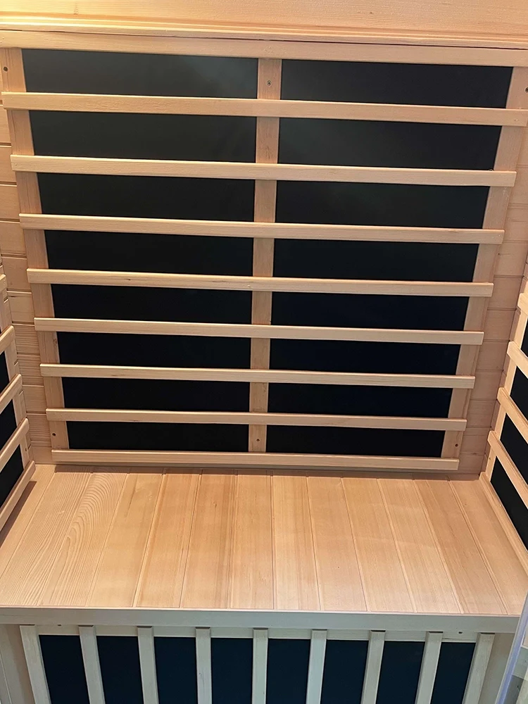 Sauna ad infrarossi 97x120 cm H188 in legno Hemlock con radio integrata | Oulu - Image 10