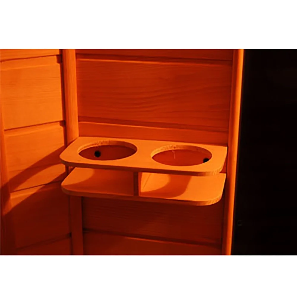Sauna ad infrarossi 97x120 cm H188 in legno Hemlock con radio integrata | Oulu - Image 7