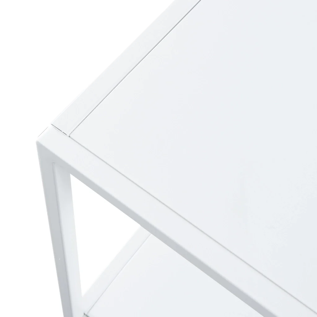 Scaffale Basso Kumlinge in Acciaio a 3 Ripiani Quadrati 80 x 35 x 35 cm Bianco [en.casa] - Image 6