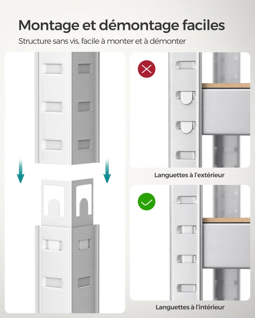 Scaffale a 5 ripiani per carichi pesanti 150 x 75 x 30 cm capacità di carico totale 650 kg (130 kg/ripiano) stile industriale ripiani regolabili per soggiorno/cucina grigio 12_0005445 - Image 3
