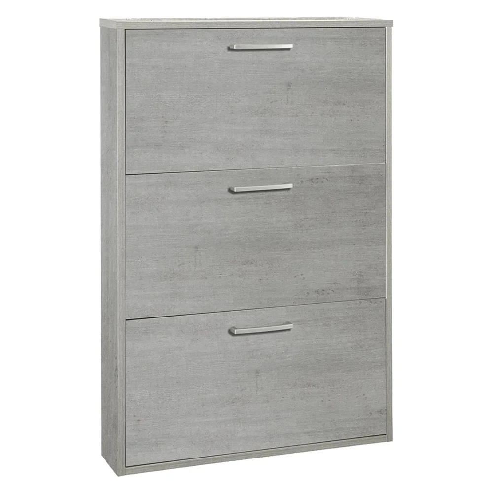 SCARPIERA 3 RIBALTE SINGOLE LINEA 'MEGARA' cm. 15 x 65 x h.105 - cemento  - COMPOSAD