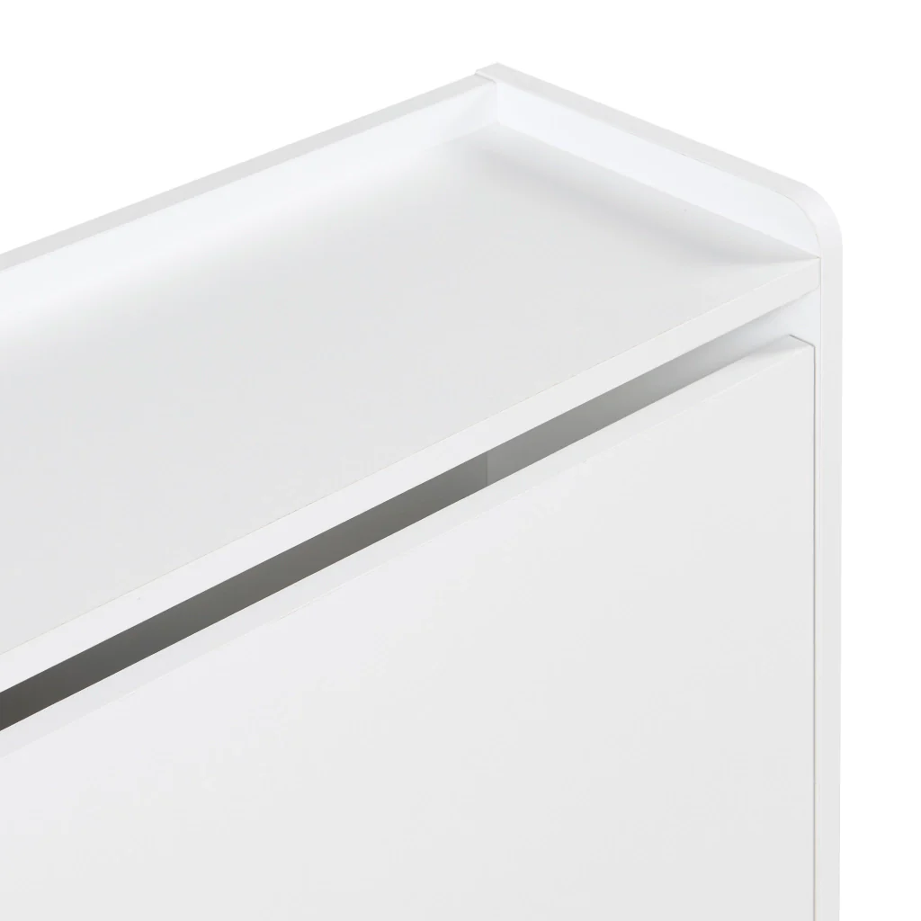 Scarpiera Ylitornio a 4 Contenitori Ribaltabili con Piedini a Cornice - Bianco [en.casa] - Image 7