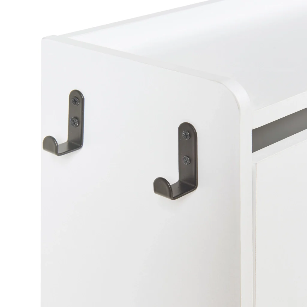 Scarpiera Ylitornio a 4 Contenitori Ribaltabili con Piedini a Cornice - Bianco [en.casa] - Image 8