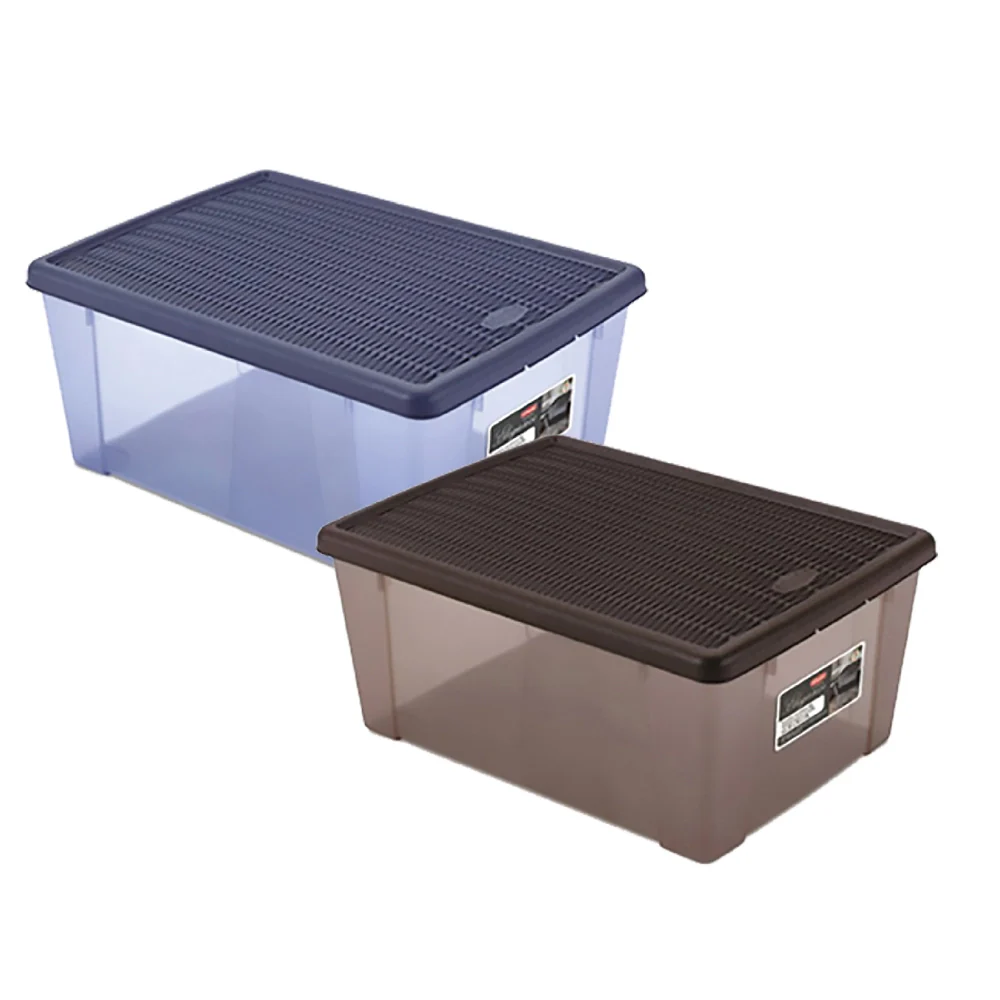 SCATOLA MULTIUSO 'ELEGANCE BOX' XXL cm 59 x 39 x h 17 bianco/trasparente - STEFANPLAST