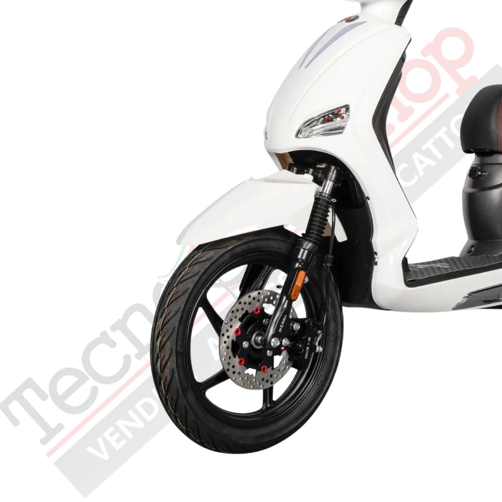 Scooter Elettrico BR-1 Sport 20Ah 48V Batteria a Piombo - Immatricolabile-Bianco - Image 4