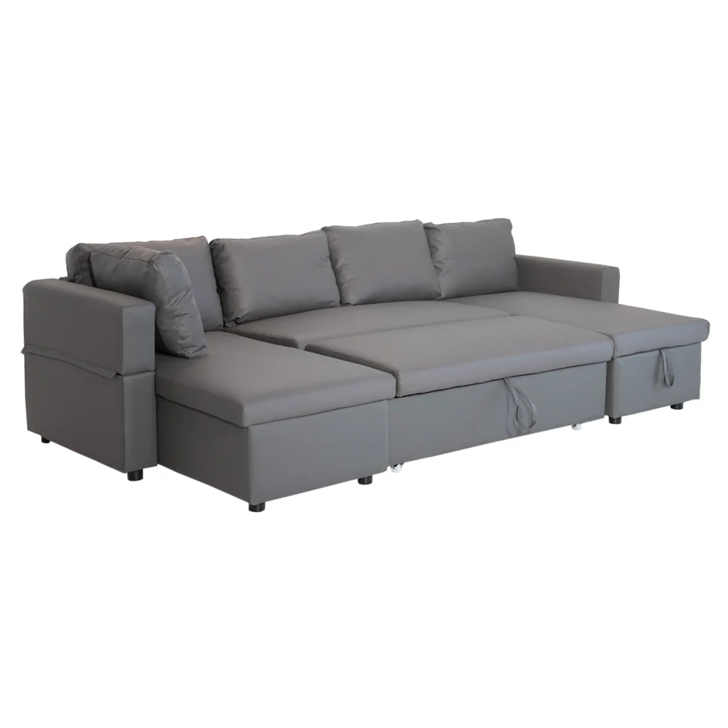 SCOTTDivano letto panoramico 4 posti grigio
