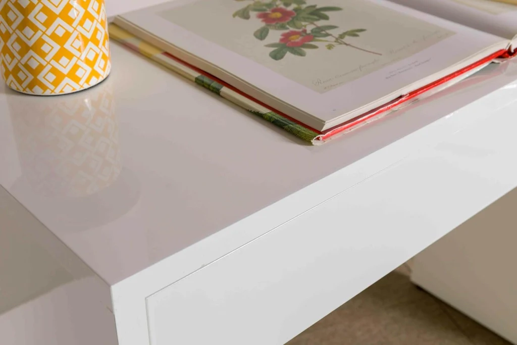 SCRIVANIA CON CASSETTO LINEA 'ESPRESSO' cm. 100 x 40,5 x h.81,4 - laccato bianco  - COMPOSAD - Image 6