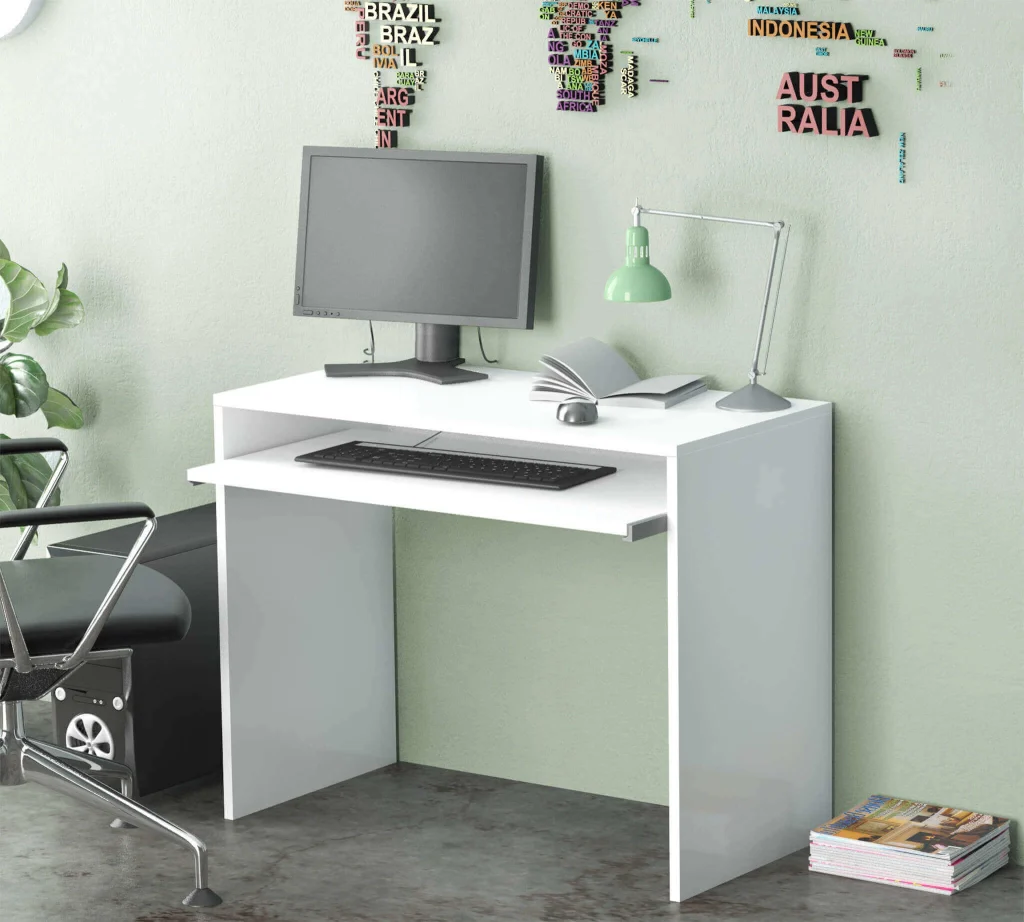 Scrivania con porta tastiera in Legno Composito cm 90x79x45 - ROD - Image 6