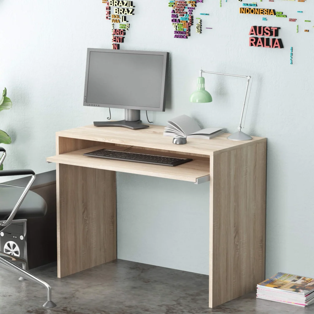 Scrivania con porta tastiera in Legno Composito cm 90x79x45 - ROD - Image 7