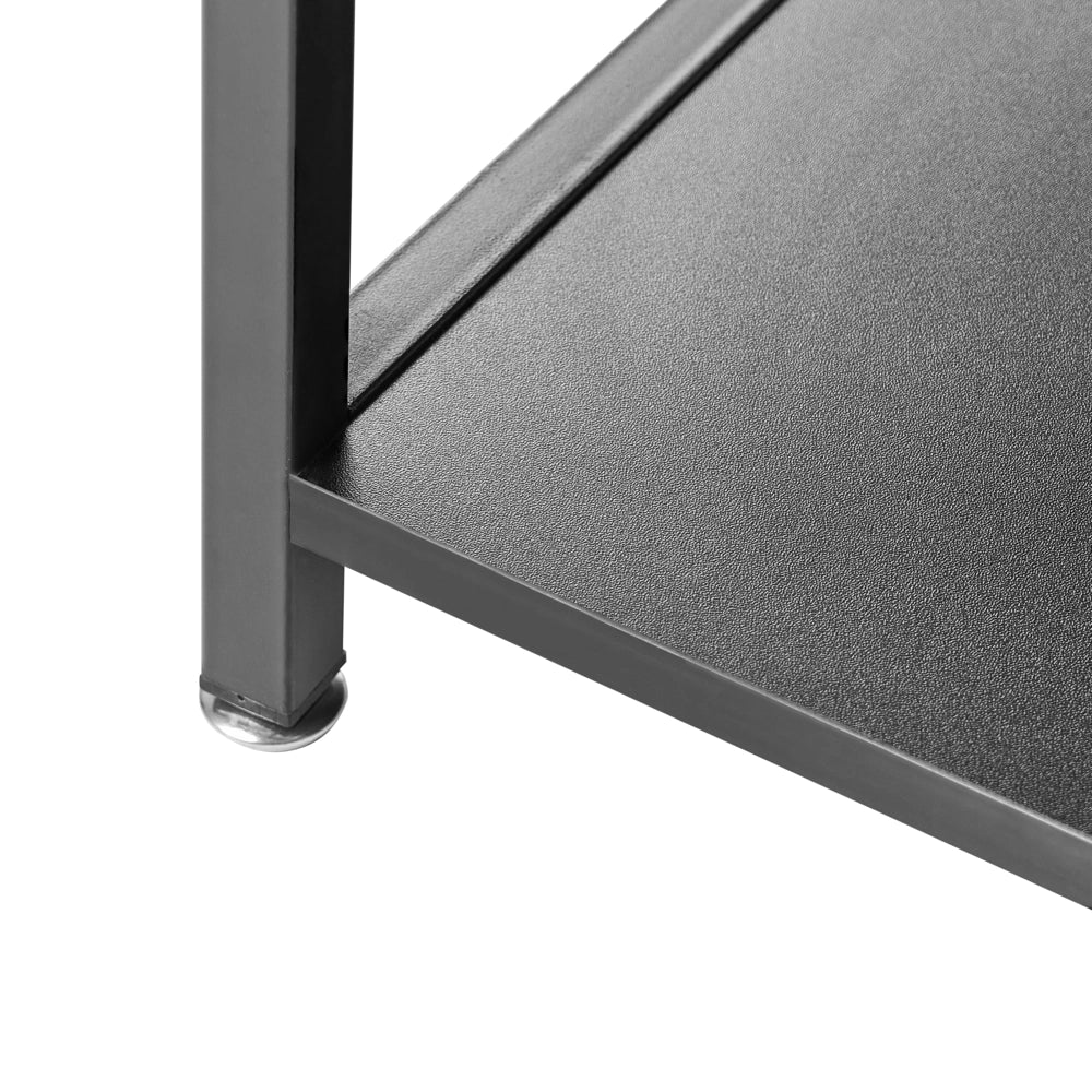 Scrivania da gioco Piano in MDF nero Gambe e struttura in ferro verniciato a polvere LED 3 ripiani Scrivania moderna - Image 6