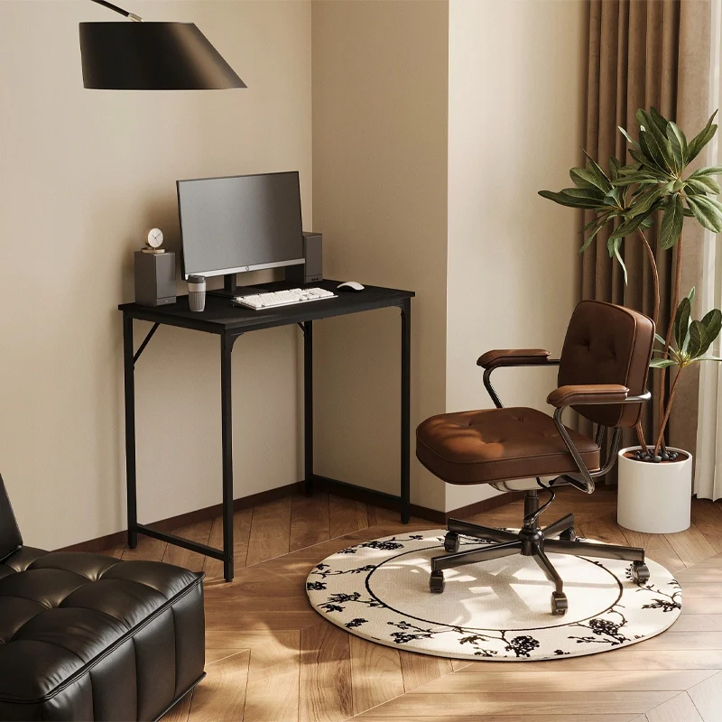 Scrivania per computer – Nera, stile industriale, loft moderno, 80 cm - Image 2