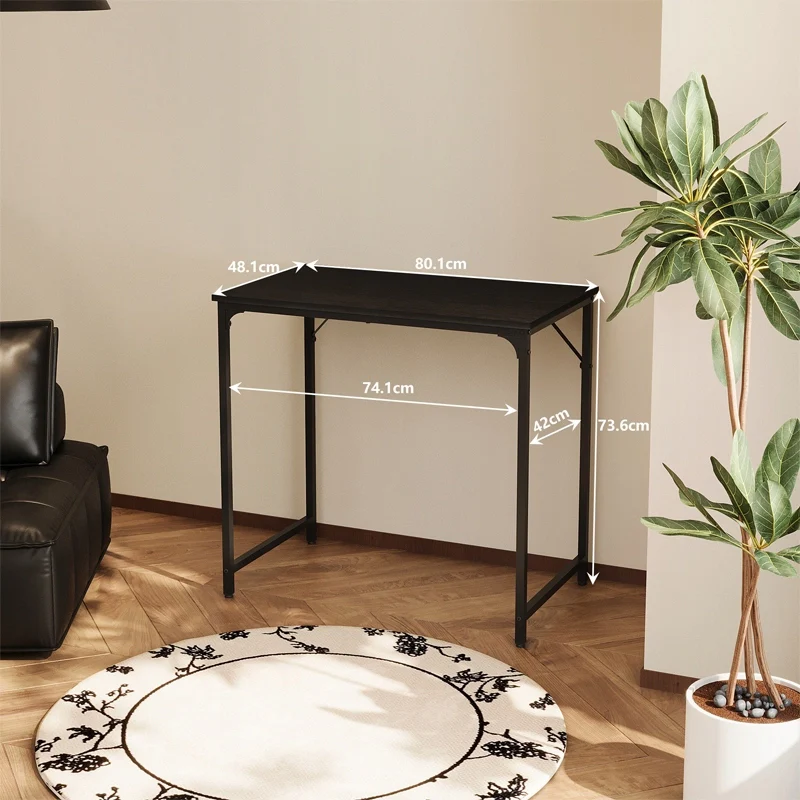 Scrivania per computer – Nera, stile industriale, loft moderno, 80 cm - Image 5