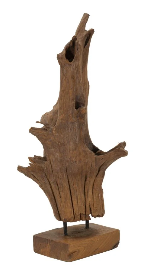 SCULTURA AKAR IN TEAK RICICLATO CM 23X27X64 (PEZZI UNICI - NON RIP. IN SERIE) - Image 2