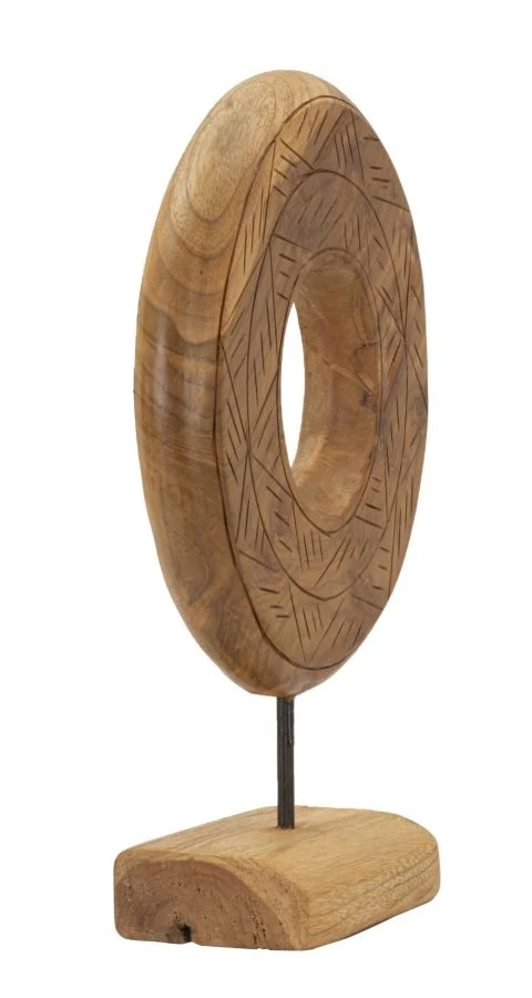 SCULTURA DORAT IN TEAK RICICLATO CM 28X10X38 (PEZZI UNICI - NON RIP. IN SERIE) - Image 2