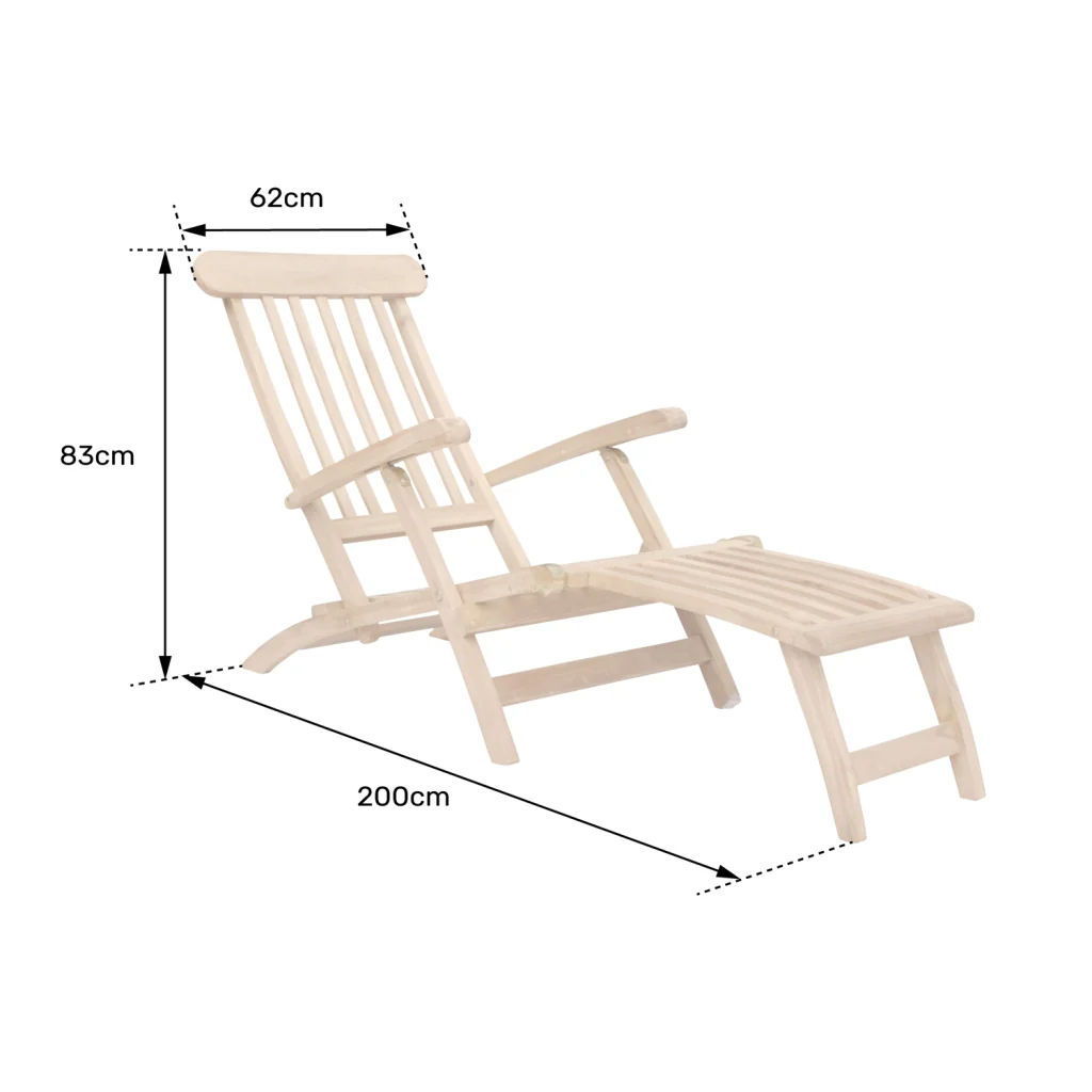 Sedia a sdraio LOMBOK in teak - Image 8