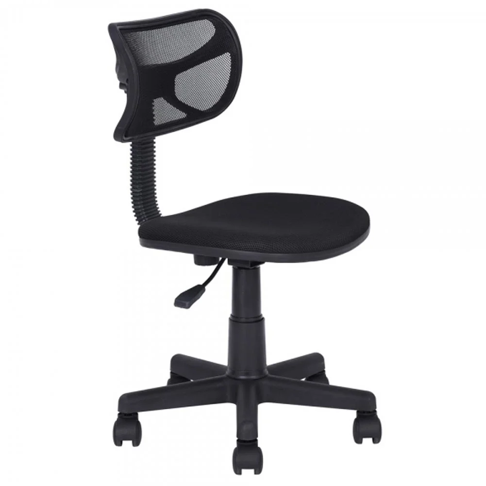 Sedia Girevole 5 Ruote Ufficio Cameretta Scrivania Schienale Ergonomico Nero - Image 2