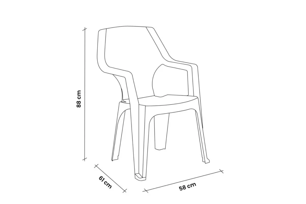 SEDIA IN POLIPROPILENE 'ALTA' antracite  - BICA - Image 2