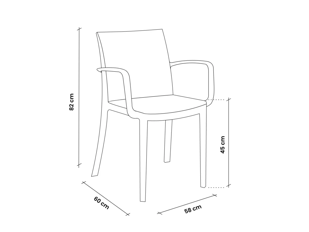 SEDIA IN POLIPROPILENE 'ARIA ARMCHAIR' bianco  - BICA - Image 2