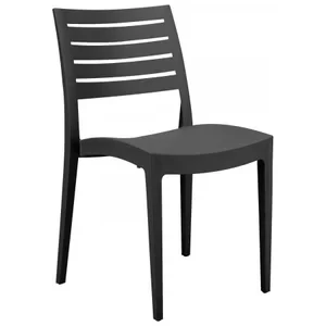 SEDIA IN POLIPROPILENE 'FIRENZE' antracite  - GRANDSOLEIL